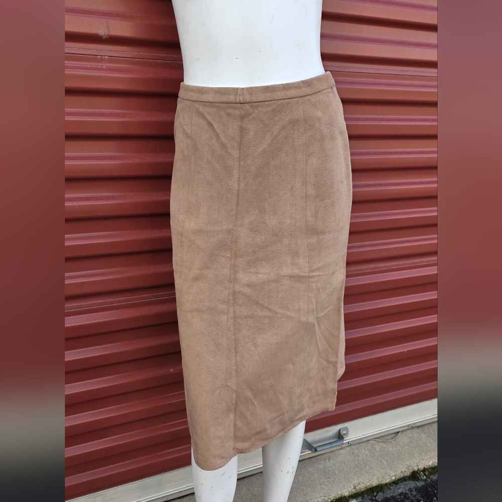 Vintage St Croix Knits Ralph Davis Elegant Tan Women's Skirt Size 8